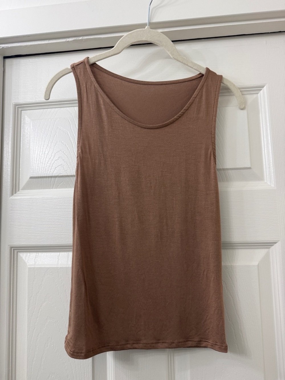 Joah Brown Sleeveless Brown Tank Top - Classic Scoop Neck